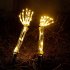 Halloween Glowing Skull Hands Lamp Outdoor Led Garden Lawn Lights Horror Props For Halloween Decor as shown