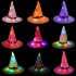Halloween Glowing Witch Hat Lighting Head wear for Outdoor Cosplay Props Green