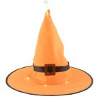 Halloween Glowing Witch Hat Lighting Head-wear for Outdoor Cosplay Props Orange