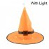 Halloween Glowing Witch Hat Lighting Head wear for Outdoor Cosplay Props Orange