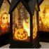 Halloween Hanging Lamp Retro Kerosene Lantern Night Light Electronic Candle Party Decorations For Halloween skeleton
