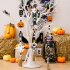 Halloween Hanging Ornaments With Tassels Wooden Beads Pumpkin Bat Gnome Wooden Pendant For Trick Or Treat Party Decor ghost