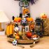 Halloween Hanging Ornaments With Tassels Wooden Beads Pumpkin Bat Gnome Wooden Pendant For Trick Or Treat Party Decor ghost
