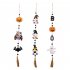 Halloween Hanging Ornaments With Tassels Wooden Beads Pumpkin Bat Gnome Wooden Pendant For Trick Or Treat Party Decor ghost