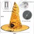 Halloween Hanging Witch Hats With Timing Function 8 Lighting Modes 5000K IP44 Waterproof Battery Powered For Halloween Decorations  32 x 38 Cm  Orange   Purple