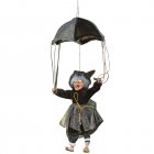 Halloween Hanging Witch Decoration With Light-up Eyes Sound Activation Function Party Supplies For Halloween Haunted House Prop Decor black