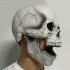 Halloween Horror  Mask Jaw Mouth Moveable Skull Latex Mask Skull Cosplay Props