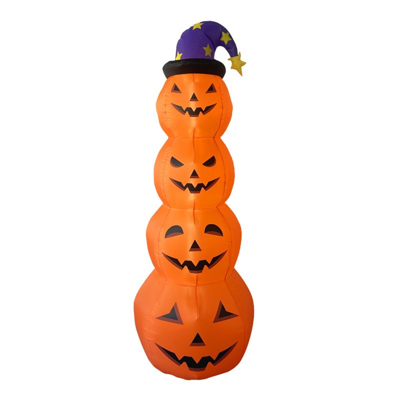 Halloween Inflatables Outdoor Decorations Blow Up Pumpkin Lanterns Built-in LED Lights Decor
