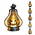 Halloween LED Candle Lamp Battery Powered Portable Lightweight Wind Light Desktop Ornament Halloween Decor Props  10 5 x 15cm  Ancient silver eyes