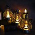 Halloween LED Candle Lamp Battery Powered Portable Lightweight Wind Light Desktop Ornament Halloween Decor Props  10 5 x 15cm  Ancient silver pumpkin face