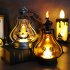 Halloween LED Candle Lamp Battery Powered Portable Lightweight Wind Light Desktop Ornament Halloween Decor Props  10 5 x 15cm  Ancient silver eyes