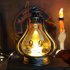 Halloween LED Candle Lamp Battery Powered Portable Lightweight Wind Light Desktop Ornament Halloween Decor Props  10 5 x 15cm  Ancient silver eyes