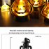 Halloween LED Candle Lamp Battery Powered Portable Lightweight Wind Light Desktop Ornament Halloween Decor Props  10 5 x 15cm  Orange pumpkin devil face