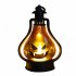 Halloween LED Candle Lamp Battery Powered Portable Lightweight Wind Light Desktop Ornament Halloween Decor Props  10 5 x 15cm  Orange pumpkin devil face