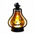 Halloween LED Candle Lamp Battery Powered Portable Lightweight Wind Light Desktop Ornament Halloween Decor Props  10 5 x 15cm  Orange pumpkin face