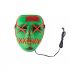 Halloween LED EL Wire Mouth Eye Sewing Mask Costume for Party Prop Orange