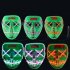 Halloween LED EL Wire Mouth Eye Sewing Mask Costume for Party Prop Orange