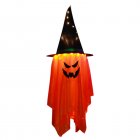 Halloween LED Lights Witch Hat Lamp Battery Operated Hanging Glowing Wizard Ghost Hat Halloween Decor For Indoor Outdoor orange ghost