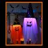 Halloween LED Lights Witch Hat Lamp Battery Operated Hanging Glowing Wizard Ghost Hat Halloween Decor For Indoor Outdoor white ghost