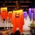 Halloween LED Lights Witch Hat Lamp Battery Operated Hanging Glowing Wizard Ghost Hat Halloween Decor For Indoor Outdoor white ghost