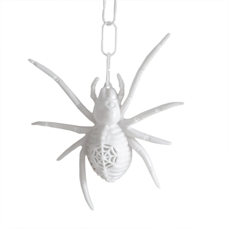 Halloween LED Spider Light Built In Battery Kids Tricky Toys Horror Props For Halloween Haunted House Decor (17 x 4 x 26cm) white spider light