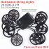 Halloween LED String Lights Weatherproof Battery Powered Halloween Decorations For Indoor Outdoor Tree Yard Garden Porch colorful spider web