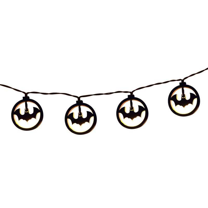 Halloween LED String Lights Weatherproof Battery Powered Halloween Decorations For Indoor Outdoor Tree Yard Garden Porch colorful bat