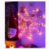 Halloween Led Cobweb Decorative Lamp 8 Modes String Lights With Remote Control For Bedroom Living Room Decor Purple light  USB