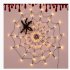 Halloween Led Cobweb Decorative Lamp 8 Modes String Lights With Remote Control For Bedroom Living Room Decor Orange light  battery box