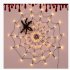Halloween Led Cobweb Decorative Lamp 8 Modes String Lights With Remote Control For Bedroom Living Room Decor Purple light  battery box
