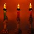 Halloween Led Electronic Candle Lights Horror Skull Holding Candle Lamp Happy Holloween Party Decoration green