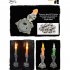 Halloween Led Electronic Candle Lights Horror Skull Holding Candle Lamp Happy Holloween Party Decoration green