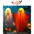 Halloween Led Light Hanging Scary Spooky Ornament Party Supplies For Indoor Outdoor Decorations Large smile face white