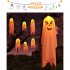 Halloween Led Light Hanging Scary Spooky Ornament Party Supplies For Indoor Outdoor Decorations Large smile face white