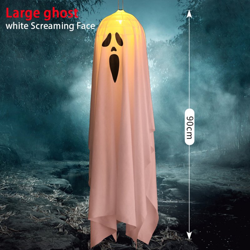 Halloween Led Light Hanging Scary Spooky Ornament Party Large Screaming Face