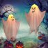 Halloween Led Light Hanging Scary Spooky Ornament Party Supplies For Indoor Outdoor Decorations Large smile face   orange