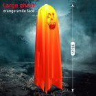 Halloween Led Light Hanging Scary Spooky Ornament Party Supplies For Indoor Outdoor Decorations Large smile face _ orange