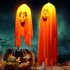 Halloween Led Light Hanging Scary Spooky Ornament Party Supplies For Indoor Outdoor Decorations Large Screaming Face  orange