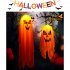 Halloween Led Light Hanging Scary Spooky Ornament Party Supplies For Indoor Outdoor Decorations Large Screaming Face  orange