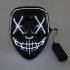 Halloween Led Luminous Mask 3 Modes Glow In The Dark Cosplay Costume Masquerade Party Dressing Up Props 17 x 20 5 x 9 5CM  white light