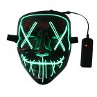 Halloween Led Luminous Mask 3 Modes Glow In The Dark Cosplay Costume Masquerade Party Dressing Up Props(17 x 20.5 x 9.5CM) green light