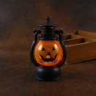 Halloween Led Pumpkin Lamp Flameless Smokeless Portable Retro Diy Hanging Scary Electronic Light Horror Props C Triangle Expression