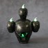 Halloween Led Scary Skull Smoke Lamp Bar Haunted House Desktop Ornaments For Halloween Party Decoration silver