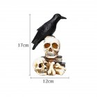 Halloween Led Skull Street Lamp Luminous Skeleton Lamp Ornaments Party Decoration For Home Haunted House Crow Lamp