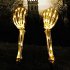 Halloween Light Decorations Solar Lighted Hand Skeleton Ground Lamp 40 LED Waterproof Glowing Lights For Garden Halloween Decor Battery case