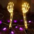 Halloween Light Decorations Solar Lighted Hand Skeleton Ground Lamp 40 LED Waterproof Glowing Lights For Garden Halloween Decor Battery case