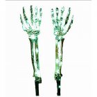 Halloween Lighted Skeleton Arm Stake LED Battery Powered Skeleton Hands For Halloween Graveyard Outdoor Lights Decoration