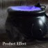 Halloween Lighting Witch Light Jar 12LED Color Changing Colorful Led Decoration Light Witch Cauldron Fog Maker Red Flame Pot US Plug
