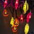 Halloween Lights 10FT 20 LED Waterproof Pumpkin Bat String Lights Battery Operated 8 Lighting Modes Fairy Light With Timer For Halloween Decorations bat ghost p