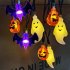 Halloween Lights 10FT 20 LED Waterproof Pumpkin Bat String Lights Battery Operated 8 Lighting Modes Fairy Light With Timer For Halloween Decorations bat ghost p